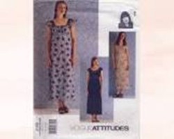 2132 VOGUE ANNA SUI LONG STRETCH KNIT SHORT SLEEVE DRESS PATTERN 12-16 UNCUT